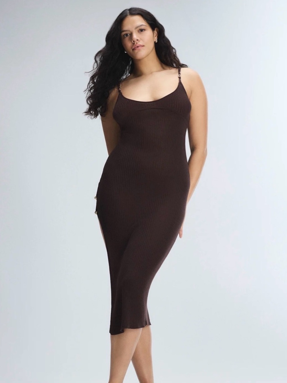 Savage X Fenty Chocolate Brown featherweight sweater Dress